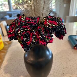 Floral Patterned Fabric Roses Bouquet